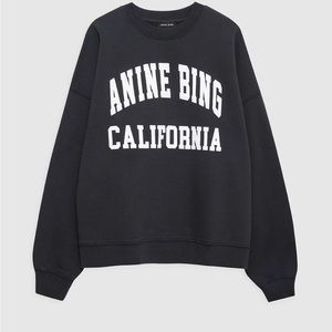 Anine Bing Miles Sweatshirt - Black - Size SMALL